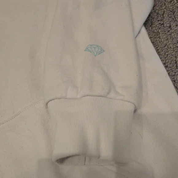 Diamond Supply Co. Off-White Hoodie with Blue Logo - Picture 2 of 3